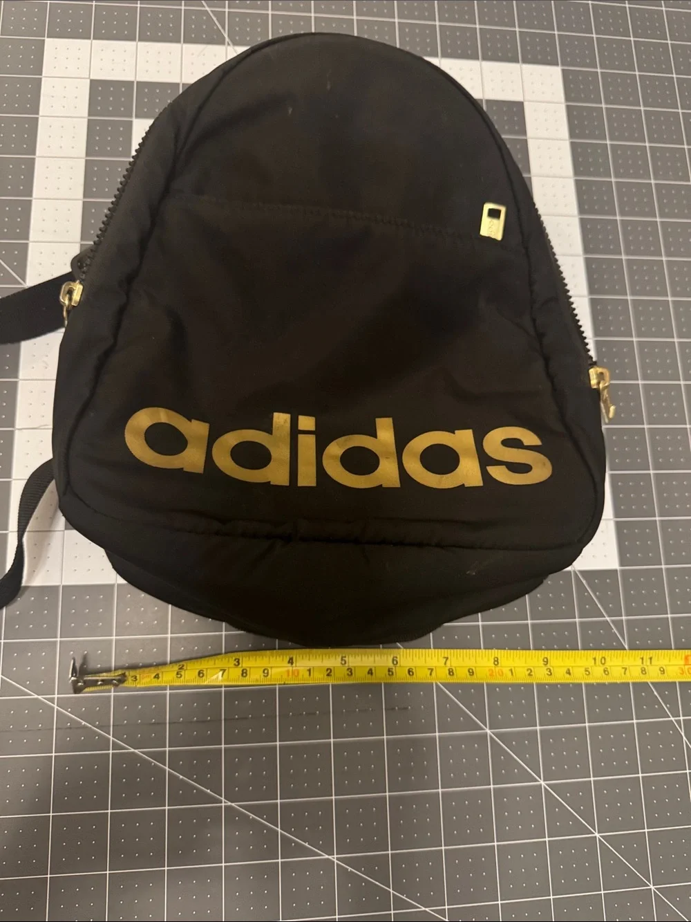adidas Black Backpack with Gold Logo and Hardware - Picture 3 of 4